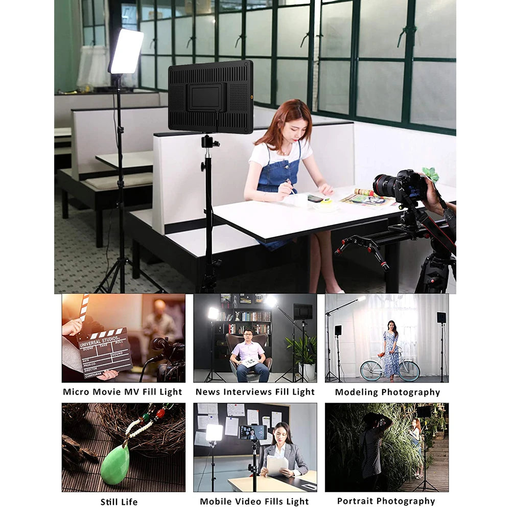 14inch 10inch LED Video Light Panel EU Plug 3200K-6000K Photography Lighting Remote Control For Live Streaming Photo Studio Lamp