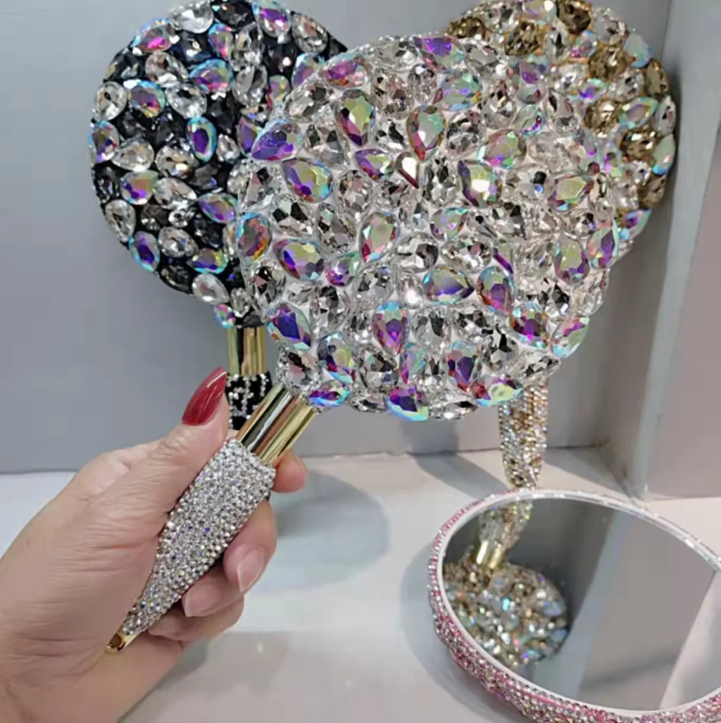 Factory Luxury Clutches Evening Bags Pink Heart Rhinestone Bag Heart Shape Purse Crystal Handbag Party Bags Women
