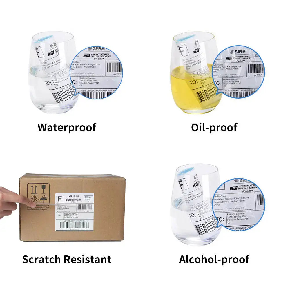LTLL BPA Free 30x15 mm 1500 Sheet Waterproof Adhesive Blank Mini Direct Thermal Sticker Label Roll for Supermarket Barcode