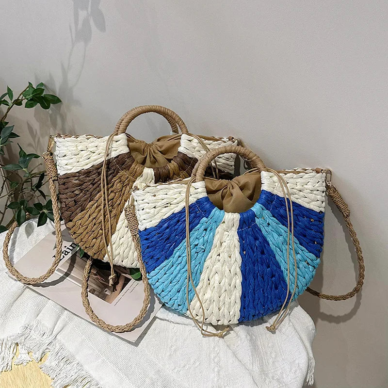 Hot Selling Sac a Main Femme Tote Straw Bag Woven Beach Bag Women Hand Bags for Summer