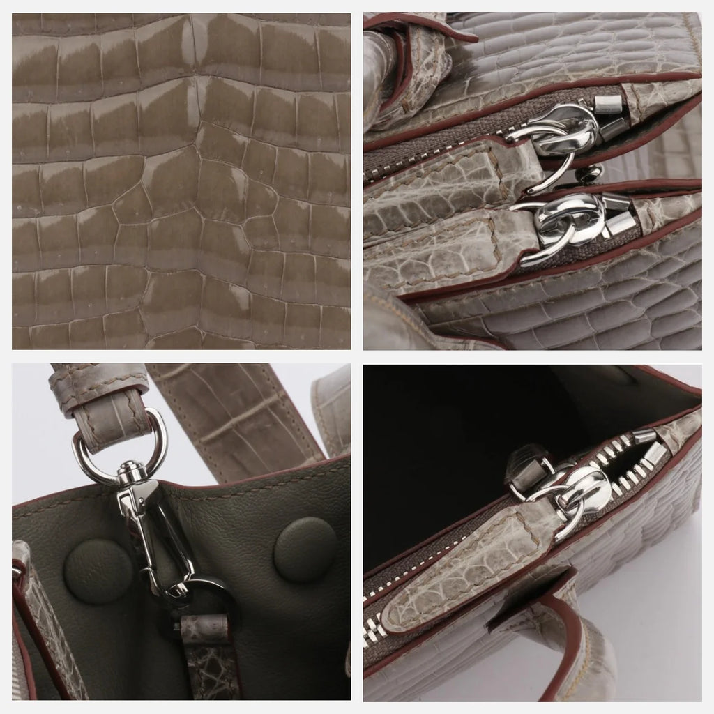 2024 Designer Classic Genuine Alligator Crocodile Leather Woman Handbags Famous Brands Crossbody Tote Hand Bags for Women