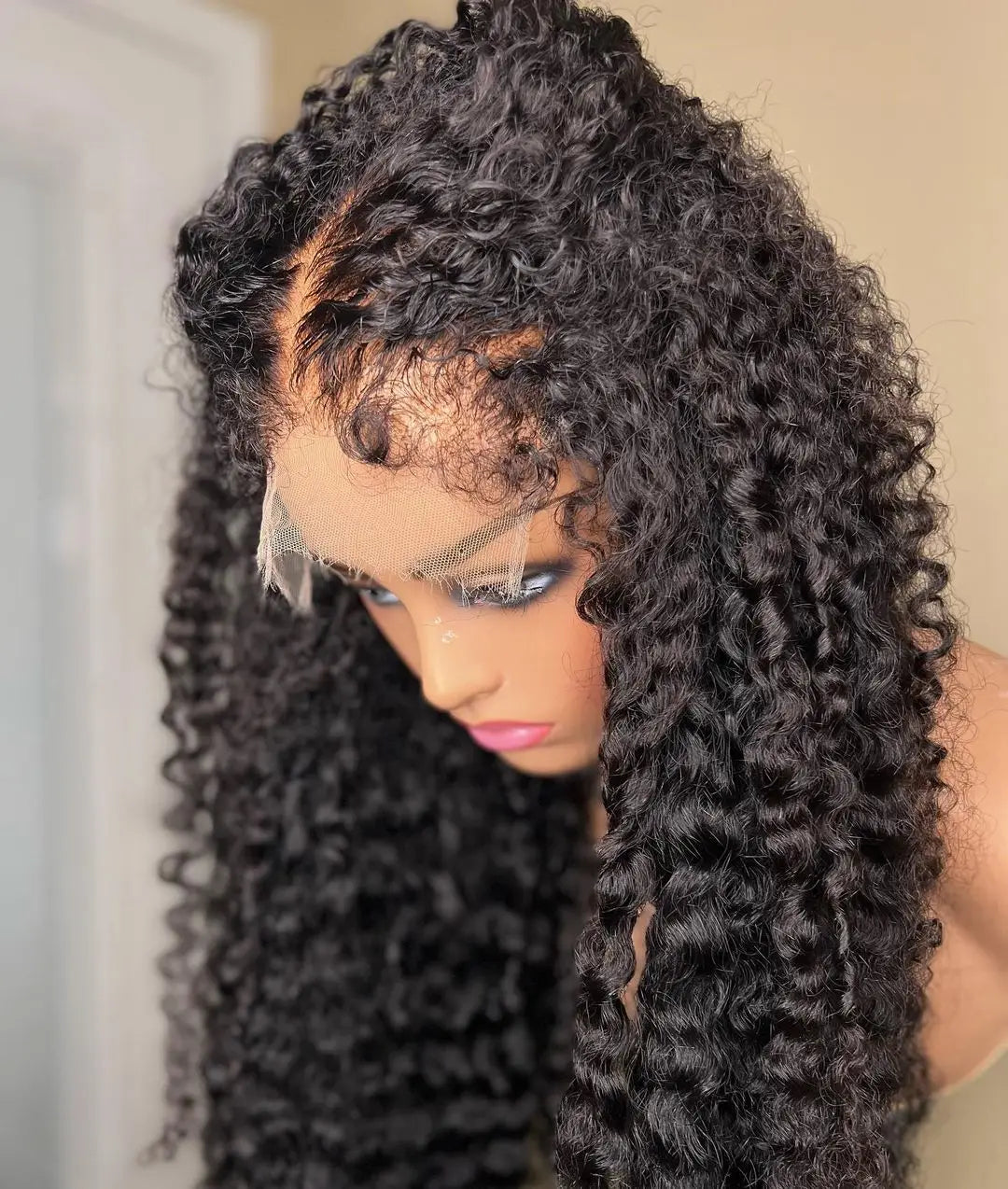 4C Hairline Wholesale Brazilian 13x6 HD Human Hair Lace Front Wig Wave Water Curly Raws 5x5HD Swiss Lace Frontal Black Women