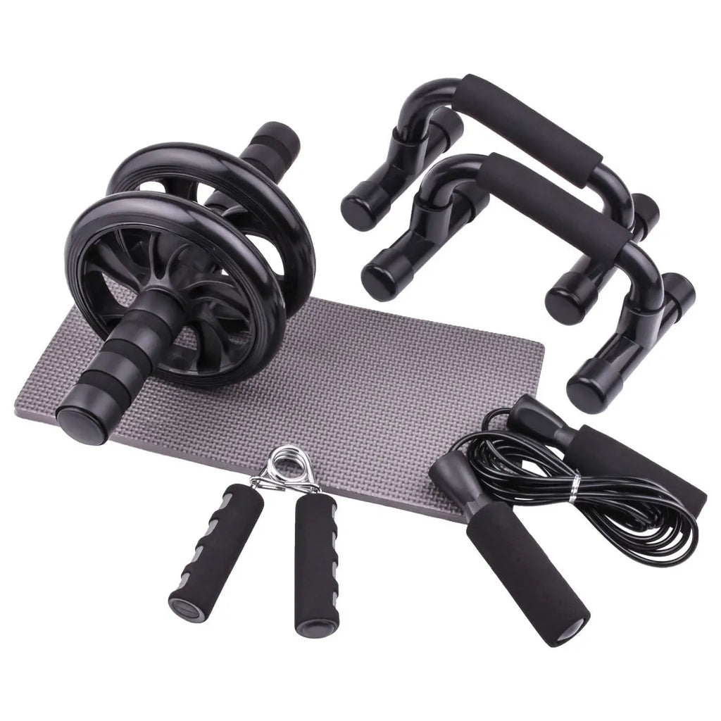 Abdominal Exercise Wheel Roller Exercise Power Roller Wheel Roller Set Mat Manufacturer Yoga Wheel Set