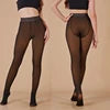 Drop Shipping Viral Waist Snatch Fleece Tights Tummy Control Winter Pantyhose Legging Semi-Sheer One-Seam Magic Shapewear Tights