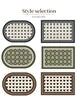 Custom Fast Water Drying Cushioned PET Friendly Bath Mat Super Absorbent Non-Slip Rubber Plaid Pattern Home Hotel Bathroom Use