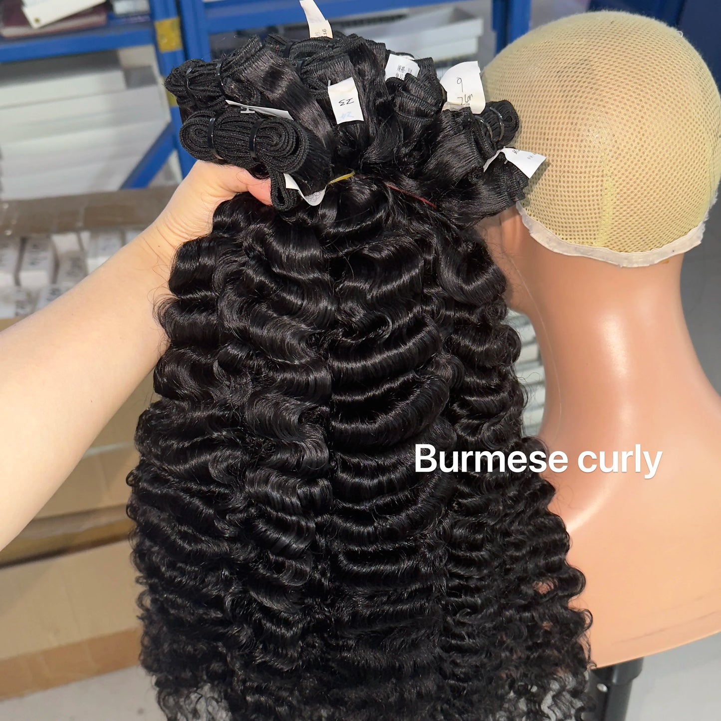 Ready to Ship Burmese Raw Kinky Curly Hair Weave Bundles Unprocessed Raw Virgin Hair Loose Deep Natural Wave Human Hair Bundles