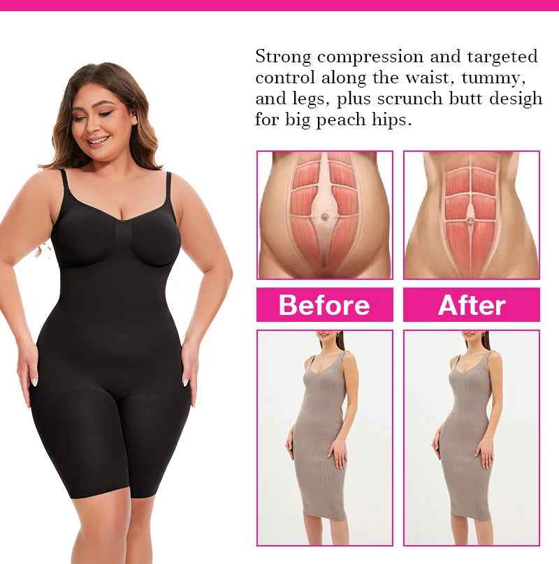 Dropship SEAMLESS Postpartum Abdomen Shapewear Short Mid Thigh Slimming Body Shaper for Women Tummy Control Slimmer