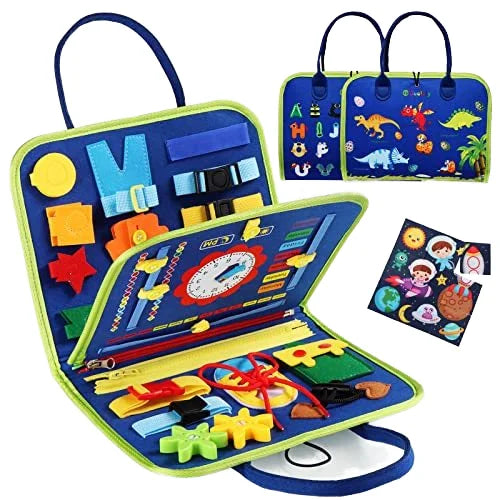 Montessori Education Sensory Soft Book Wool Felt Early Education DIY Board Puzzle Quiet Intelligence Busy Board for Kids