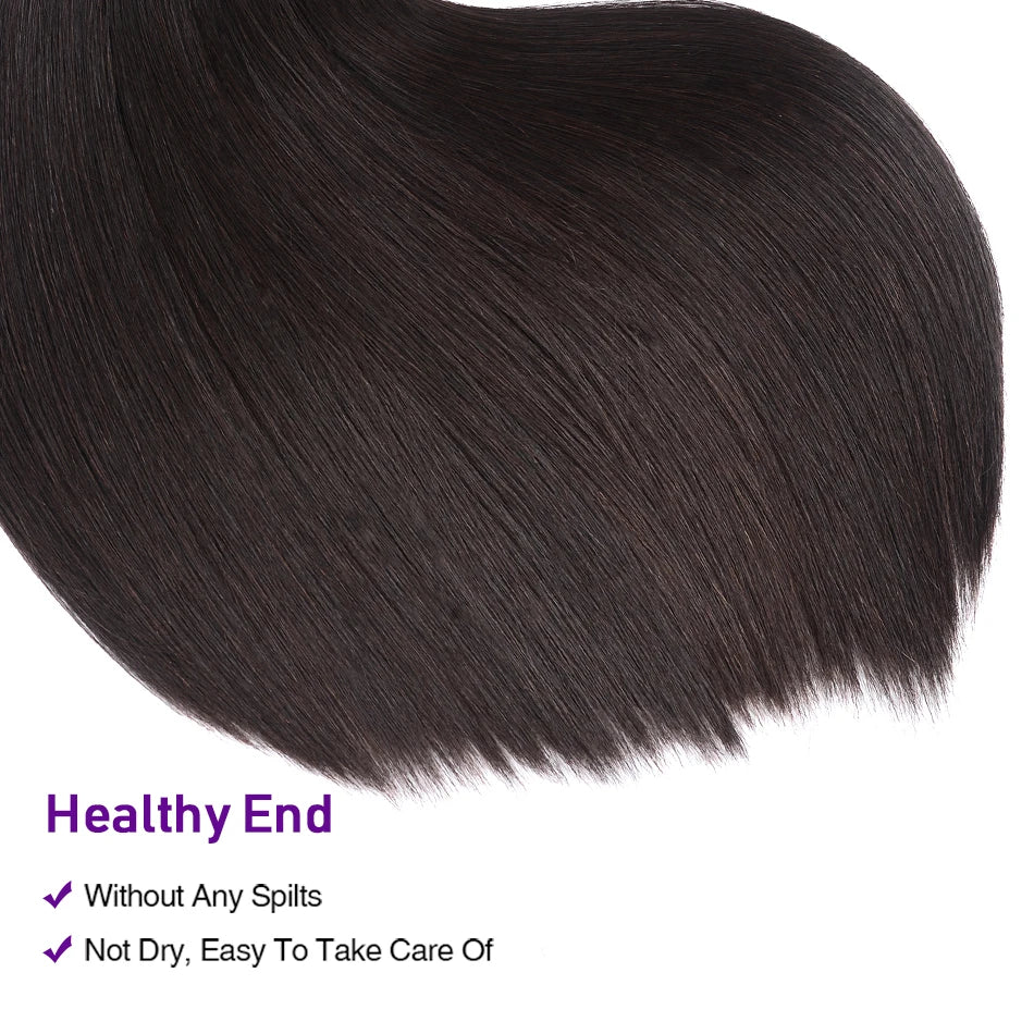 UNice Hair Kysiss Series Malaysian Straight Hair Weave Bundles Human Hair 3  Bundles 8-30 inches Natural Color Virgin Hair
