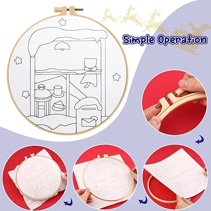 For CHENISTORY DIY Wool Felting Painting Embroidery Frame Handmade Needle Wool Painting Picture Home Decors Crafts Digital