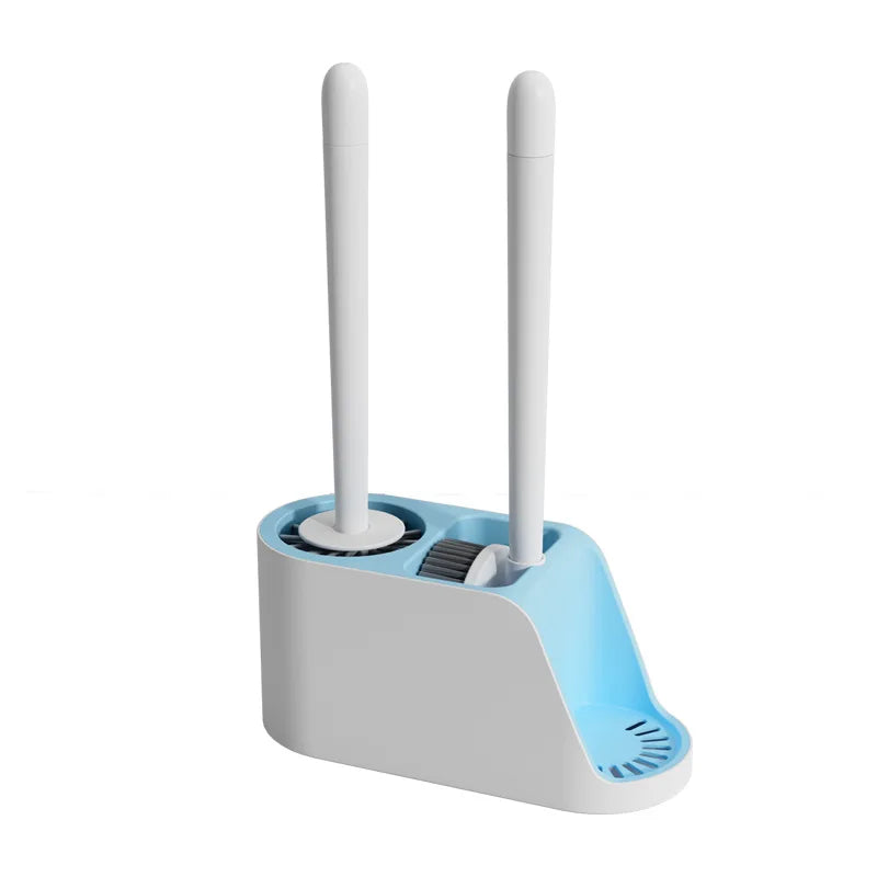 Hot Sale Household Wall Mounted Toilet Cleaning Brushes and Plunger Set No-drilling  for Bathroom
