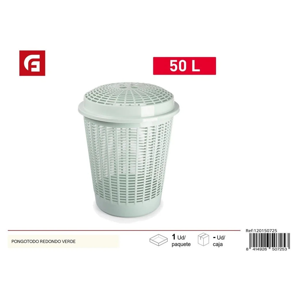 Green round basket 50 L - Household accessories