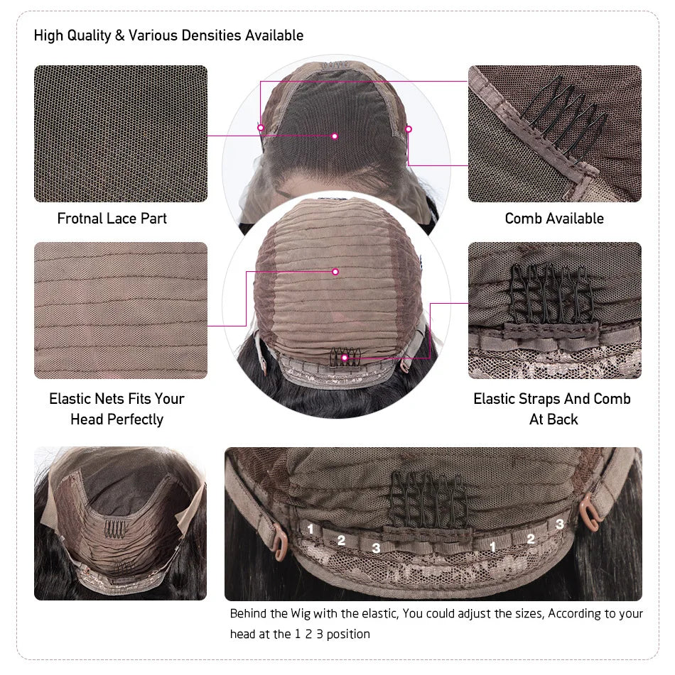 Princess Hair 13x6 HD Lace Frontal Human Hair Wigs Pre Plucked Straight Transparent Lace Front Human Hair Wigs For Women