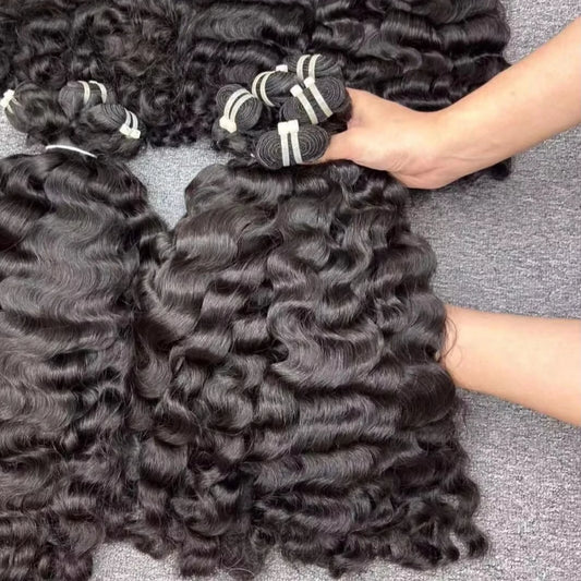 Premium Burmese Curly Virgin Remy Hair Extensions - 100% Natural Black Human Hair Bundles