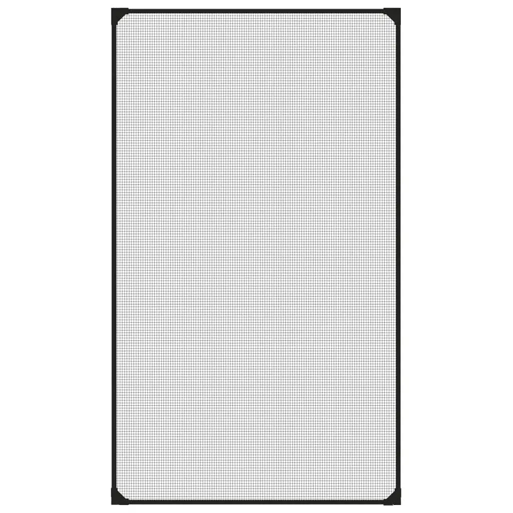 W2B VidaXL Modern Anthracite Fiberglass Insect Screen 31.5x55.1 in Anti-Mosquitoes Netting Pet Polyester PP Aluminum Material