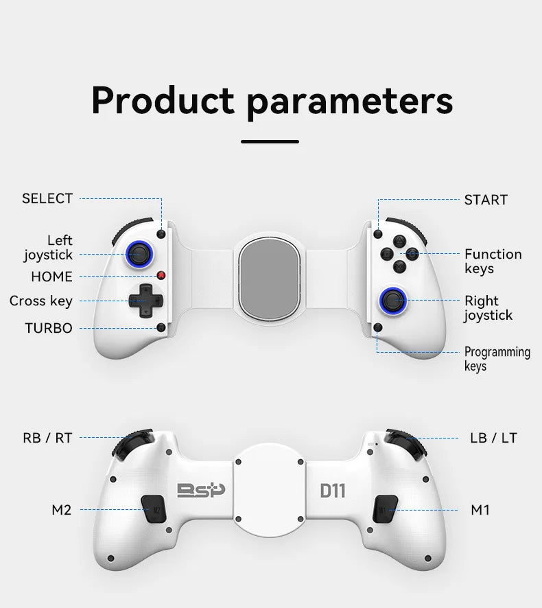 D11/D11S Stretch Game Controller Hall for /PC Android for Phone for for for