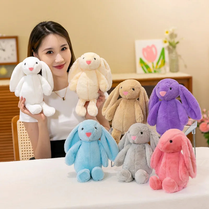 Wholesale 25 cm Soft Bunny Plush Toy Cute Long-Ear Rabbit