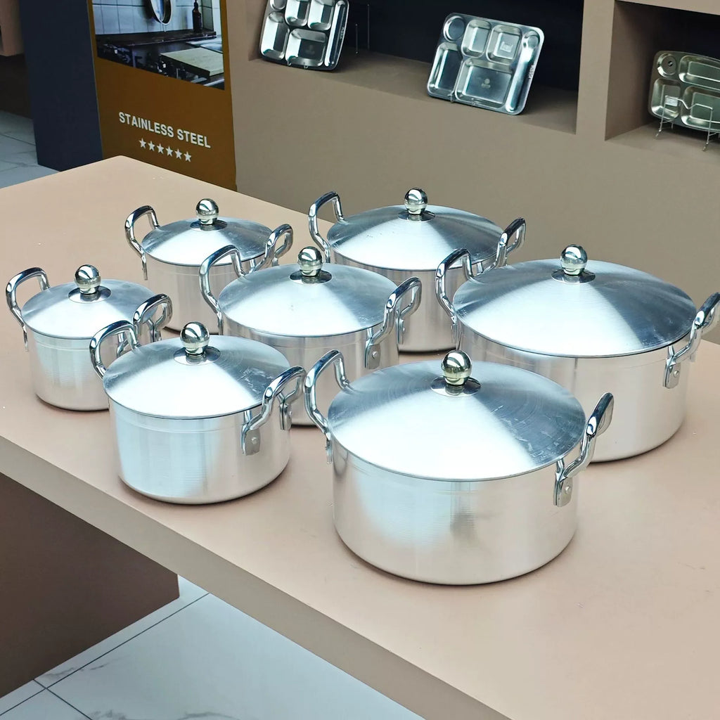 Factory Direct Hot Selling Classic Design Aluminium Soup Pots Ready to Ship Cookware Set for Home Kitchen Wholesale