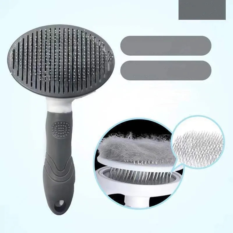 Hot Selling Self-Cleaning Pet Comb Stainless Steel and Plastic for Dogs and Cats Flea Comb From Suzhou