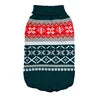 Fashion XXXL Dog Christmas Sweater with Snow Diamond Pattern Elegant Pet Clothes