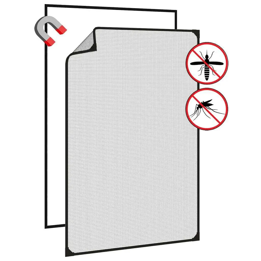 W2B VidaXL Modern Anthracite Fiberglass Insect Screen 31.5 X 47.2 in for Hotel Application