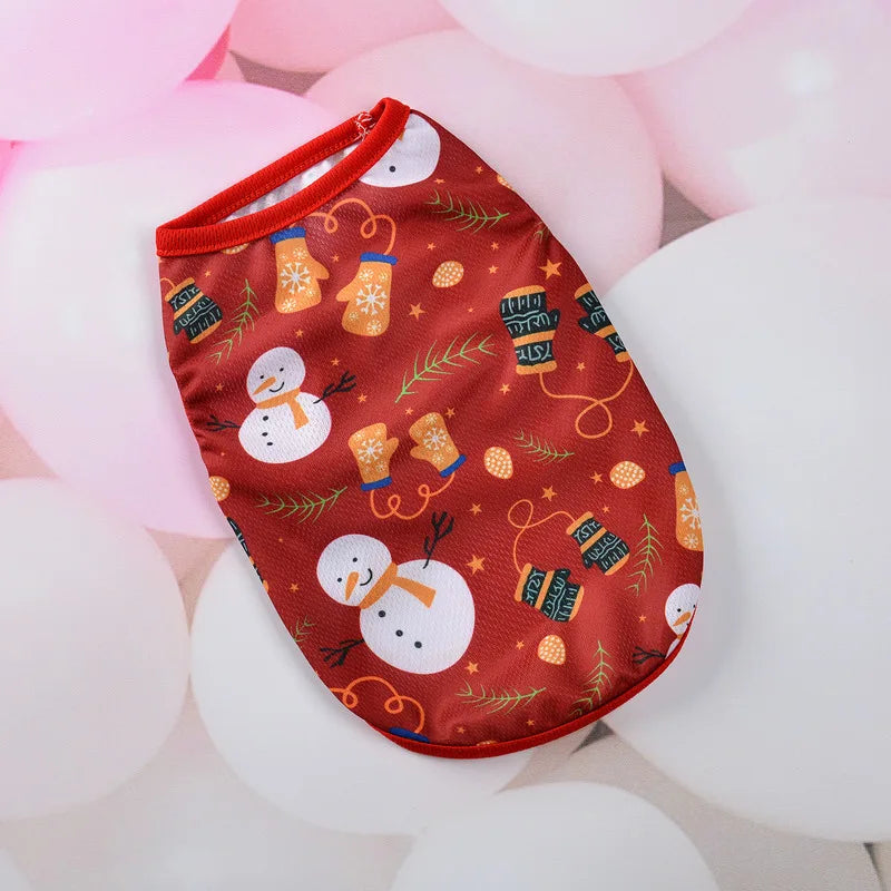 Luxury Christmas Cat Vest for Dogs Halloween Pet Jersey Winter Clothes Accessory in Cotton Material