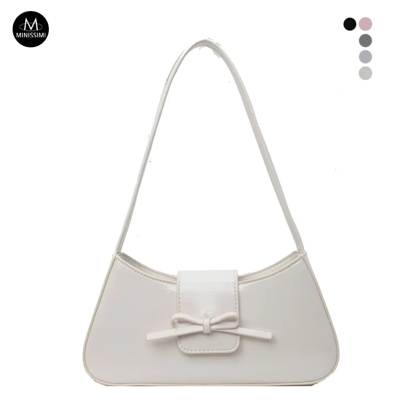 Hot Sales Bolsas Para Mujere Ladies Bow Bags Pu Leather Handbags Elegant Women Shoulder Bags for Ladies