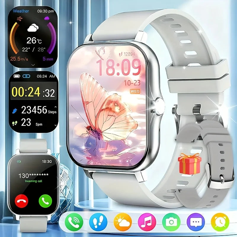 Smart Watch with Wireless Calling,1.83-Inch Full Touchscreen Wireless Smart Watch, Men and Women Smartwatch Answer Make Calls