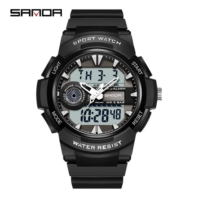 New Waterproof Digital Sports Watch SANDA 6082 High Quality Men's Sports Watch Multi-function Electronic Watch Relogio Masculino