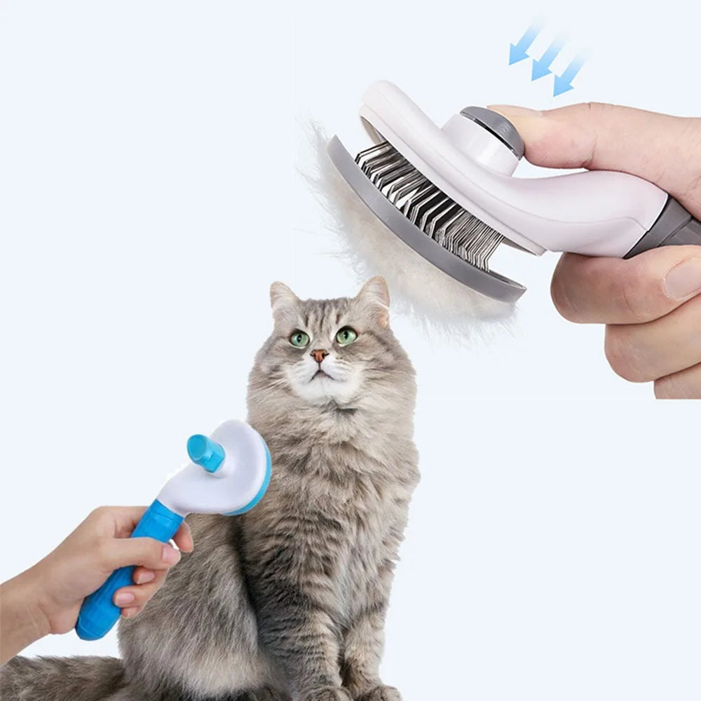Manufacturer Wholesale Stainless Steel Cat & Dog Comb Pet Grooming Beauty Slicker Brush Dematting Brush for Hair Removal