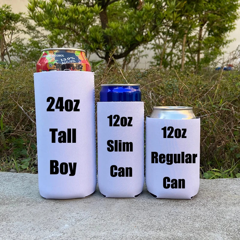 Foldable Custom Beach BBQ Insulated Blank Reusable Neoprene Beer Drink Coozy Cozy Christmas Gift 330ml 12oz Beverage Can Cooler