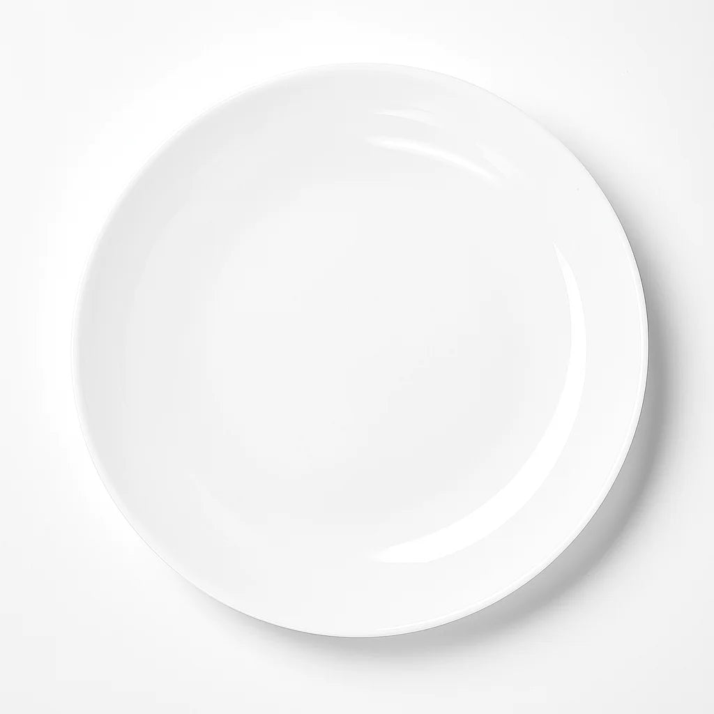 13 Inch Modern Round Deep Dish Commercial Enamel Plate Durable Restaurant Tableware Customizable Pattern Sets for Hotels