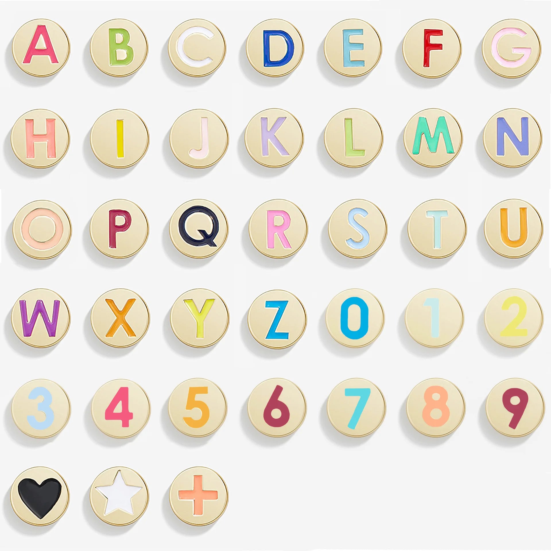 Lateefah Trendy DIY Personalized Gold Plated Women's Copper Colorful Drop Oil Enamel Letters Beaded Bracelet