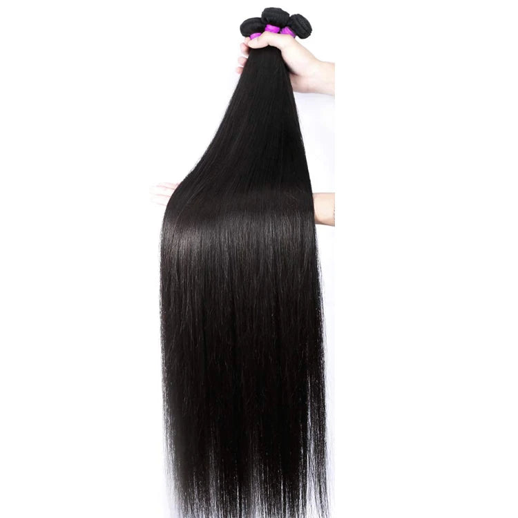 Premium 10A Grade Brazilian Virgin Human Hair Bundles - 100% Remy Straight Hair Extensions