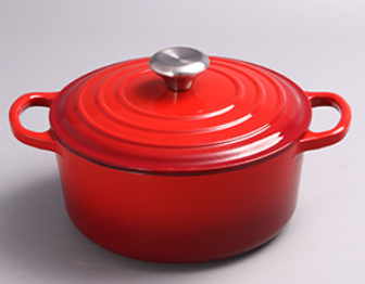 Beyond Classic Design Cast Iron Casserole Dish Enamel Coated Shallow Sea with Durable Metal Construction