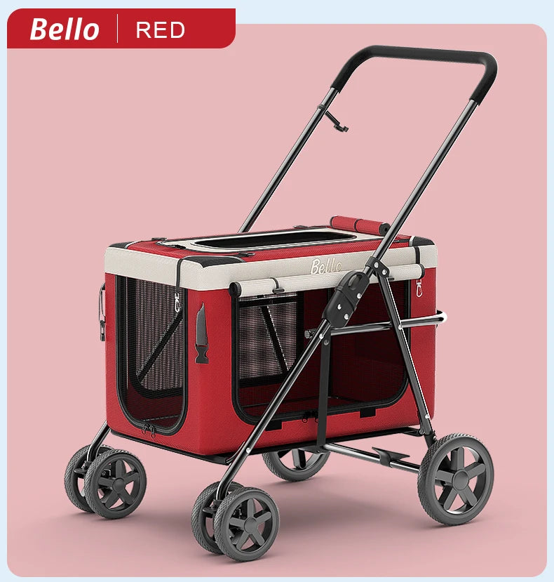 (Ready to Ship) Cheap Wholesale Manufacture Pet Stroller Detachable Carrier Multipurpose Dog Stroller with Private Space