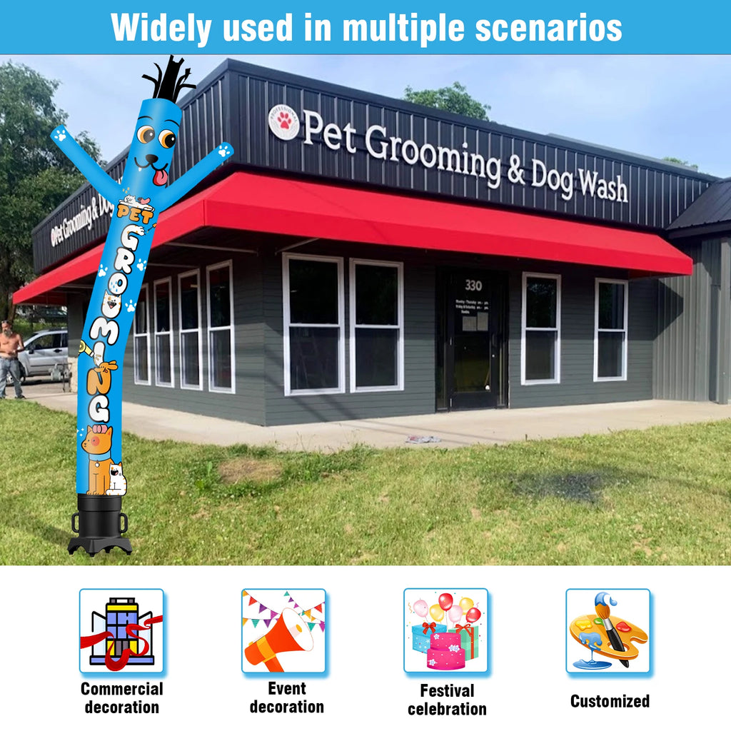 Pet Grooming Theme Inflatable Weird Wave Dancer TubeMan Outdoor Advertising Promotional Digital Air Dancer
