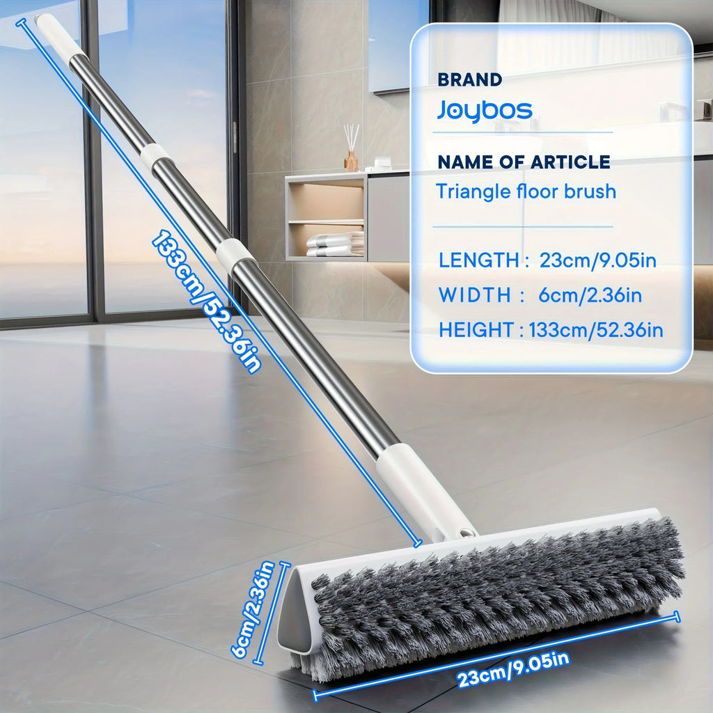 For Plastic Handle Toilet Cleaning Brush V-Shaped Double-Sided Nylon Fabric Brush Head Extension Rod for Home Cleaning