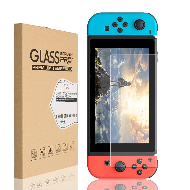 Retail 2-Pack 9H 2.5D Tempered Glass Flim Screen Protector for Nintendo Switch OLED Switch Micas Lite Protector