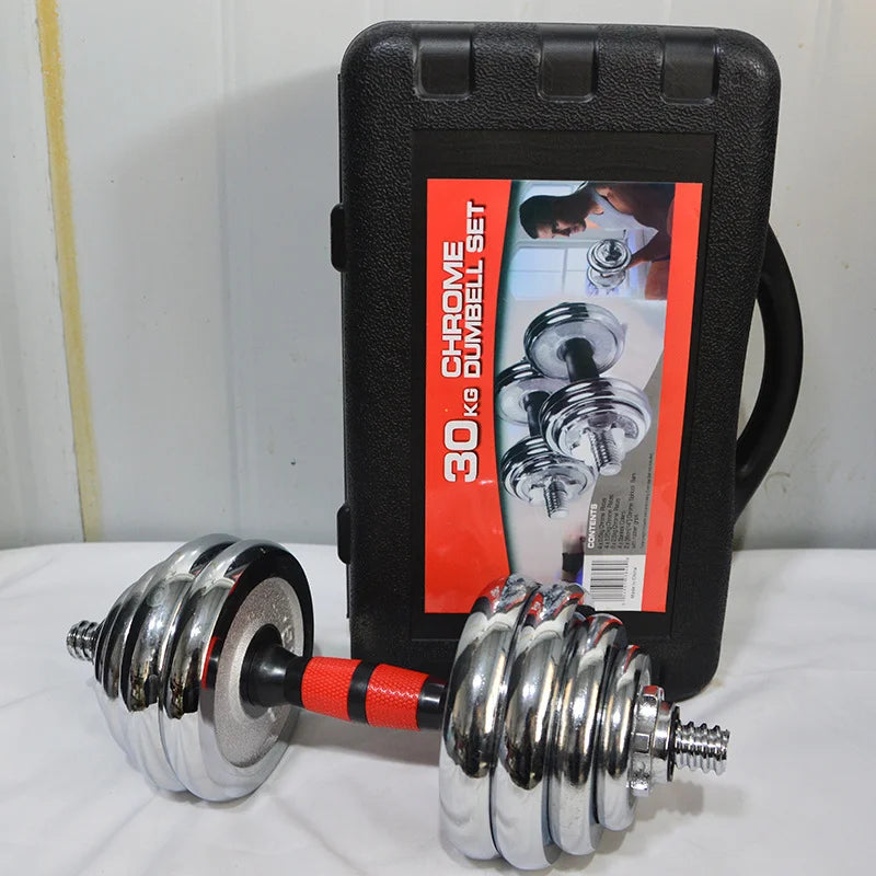 Hot Sale Cheap Gym Home Fitness 10/15/20/25/30/35/40/45/50KG Electroplate Cast Iron Weights Adjustable Dumbbell Set