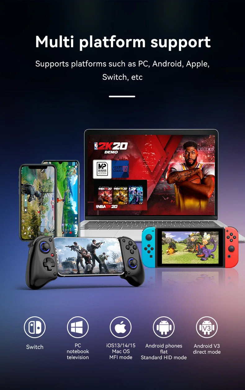 D11/D11S Stretch Game Controller Hall for /PC Android for Phone for for for
