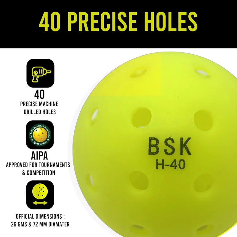 Bosket Factory Price Franklin X40 Pickleball Durable USAPA Approved 40 Hole Tournament Outdoor Fast Pickle Ball Competition Ball