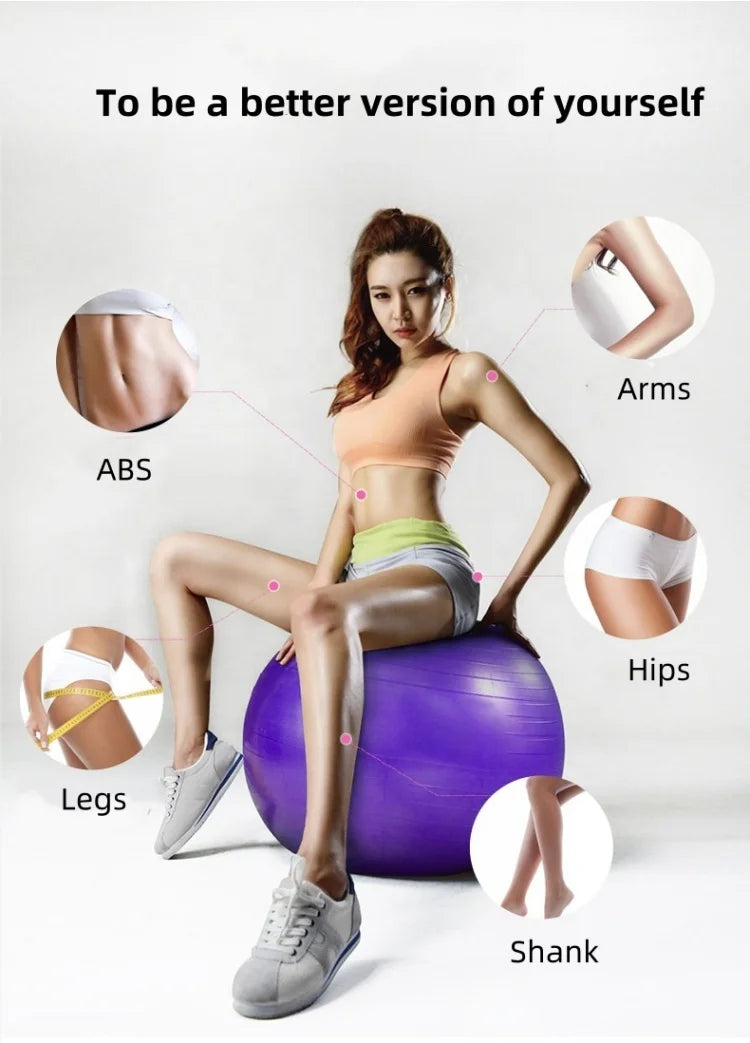 65cm PVC Exercise Yoga Ball for Workout Gym Pilates Pregnant Women Fitness Soft & Durable Balance Ball