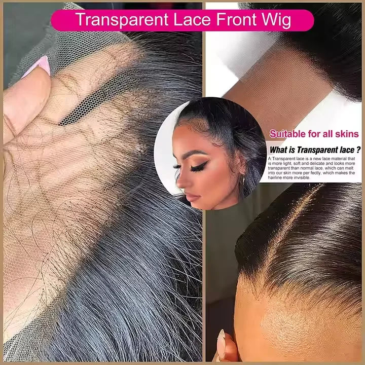 New Design 180% Cuticle Aligned 13X4 HD Transparent Lace Front Kinky Curly Wig Brazilian Human Hair Wig for Black Women