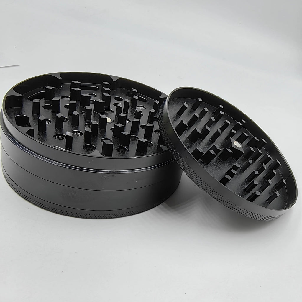 O1 100mm 4'' 4Inch Diameter Custom Logo 4 Parts Herb Grinder Zinc Alloy Tobacco Metal Grinder for Herb Wholesale