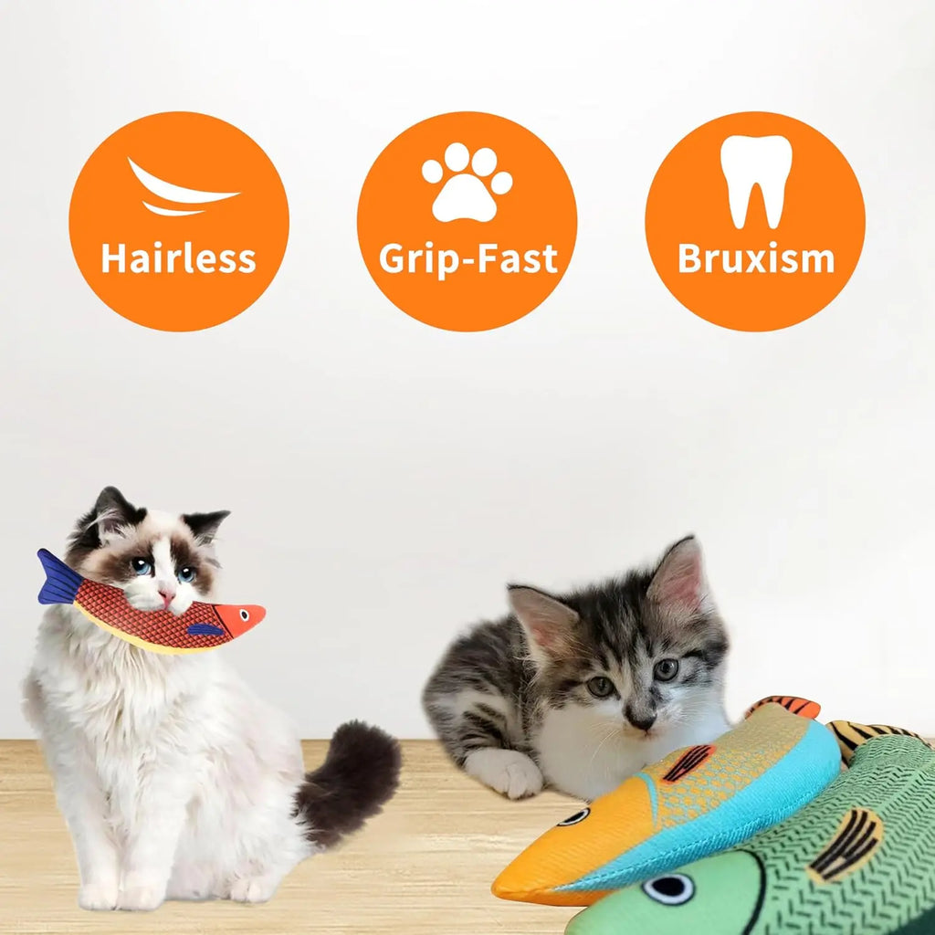 Hovicaed Manufacturer Wholesale Interactive Catnip Crinkle Sound Toys Saury Fish Squeak Pet Toys