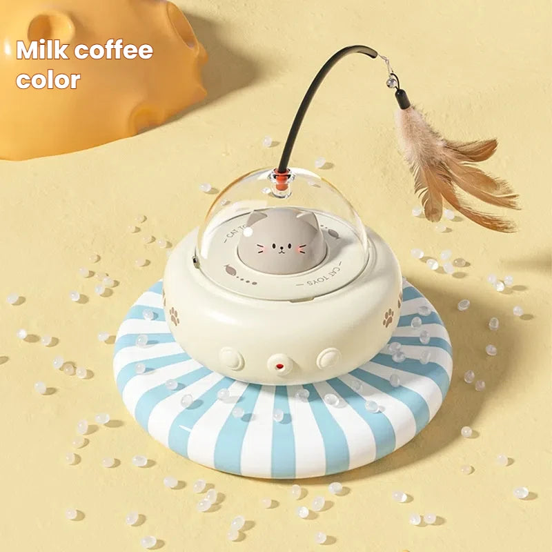 Dropshipping Gift CJH Intelligent Automatic Cat Teasing Toy, Electric Induction Cat Toy, Feather Cat Teasing Stick, Pet Gift