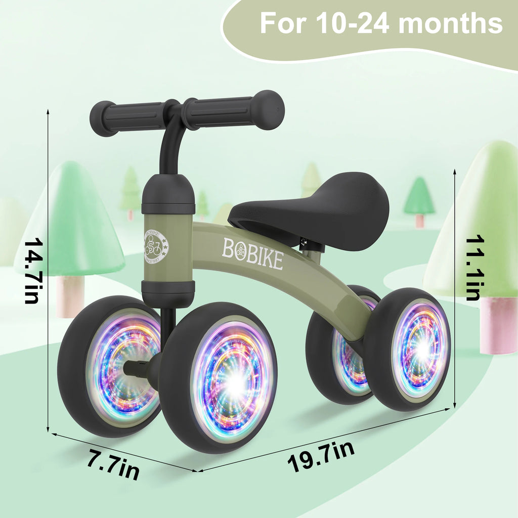 Baby Balance Bike Toys for 12-36 Months Kids Toy Boy and Girls Gifts Toddler Best First Birthday Gift  ( Deep Green)