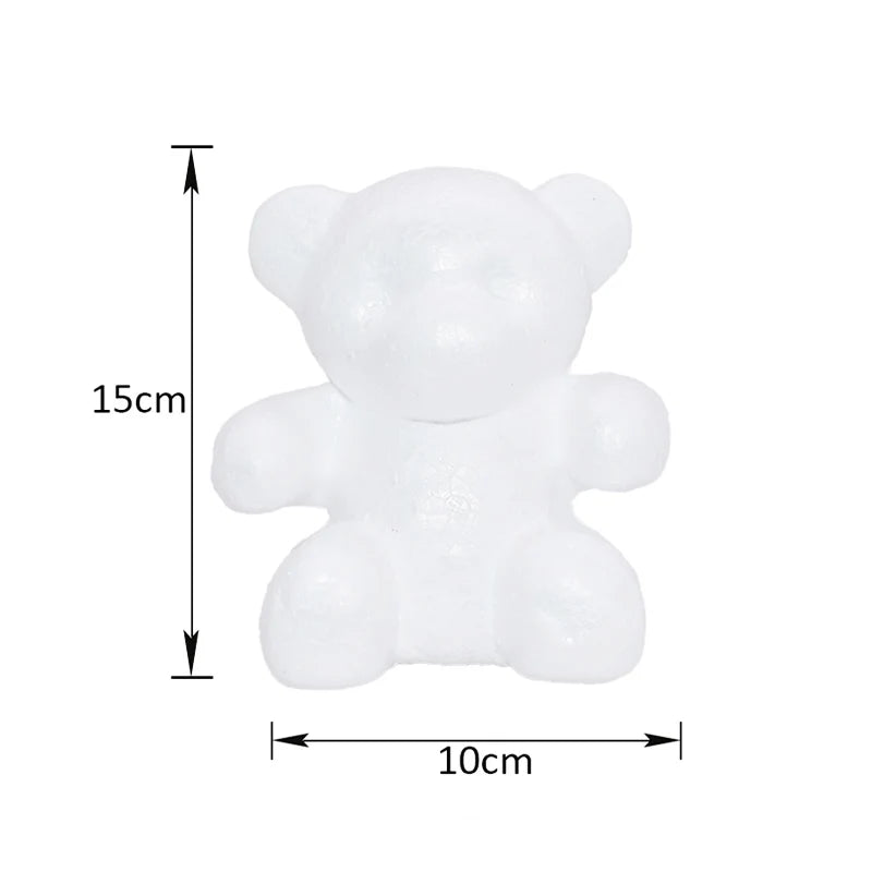 Polystyrene Styrofoam Foam Ball Rose Bear White Heart Craft For DIY Home Party Decoration Wedding Birthday Christmas Party Gift