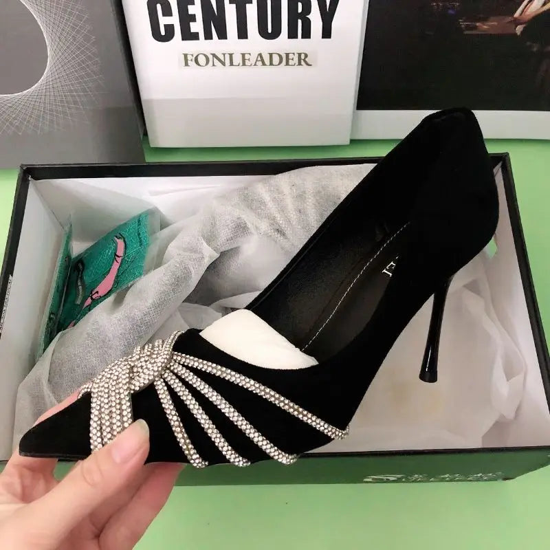 5CM/7CM/9CM Zapatos De Tacon Alto Latest Design Dress Shoes Black Pumps Heels for Women